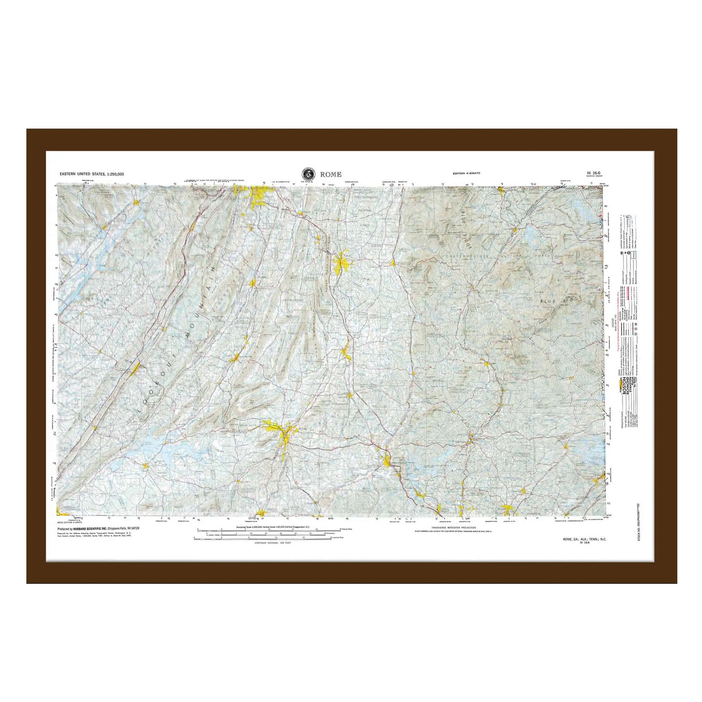 Detailed topographic map of Rome, Georgia, featuring elevation contours, roads, waterways, and city landmarks, perfect for navigation, outdoor activities, or geographic reference.