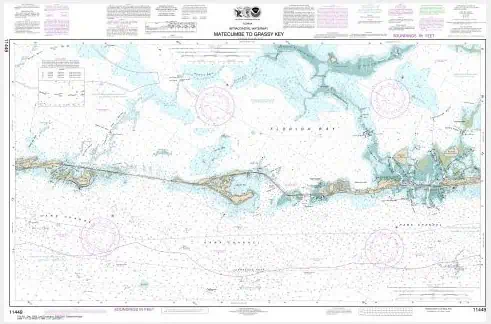 Detailed nautical chart from The Map Shop showcasing maritime navigation routes, underwater topography, and coastal features for safe boating and sailing in ocean waters.