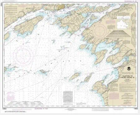 Detailed nautical chart of the southwestern coastline and islands, highlighting navigation routes, coastal features, and maritime hazards for safe sailing and navigation.