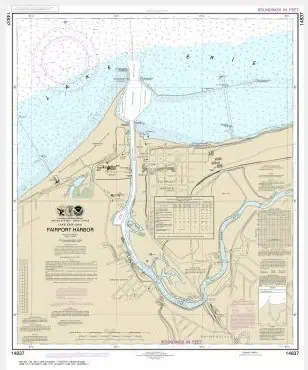 Detailed nautical chart of Fawport Harbor, featuring navigational routes, water depths, and harbor facilities, ideal for maritime navigation, boaters, and marine professionals.