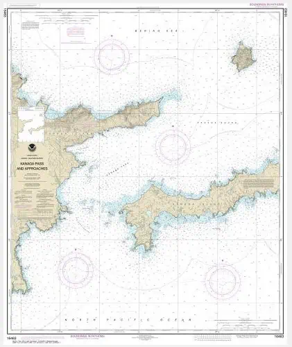 Detailed nautical chart of Nakanaga Pass and approaches, showing topographic features, navigational aids, and maritime routes for effective marine navigation.