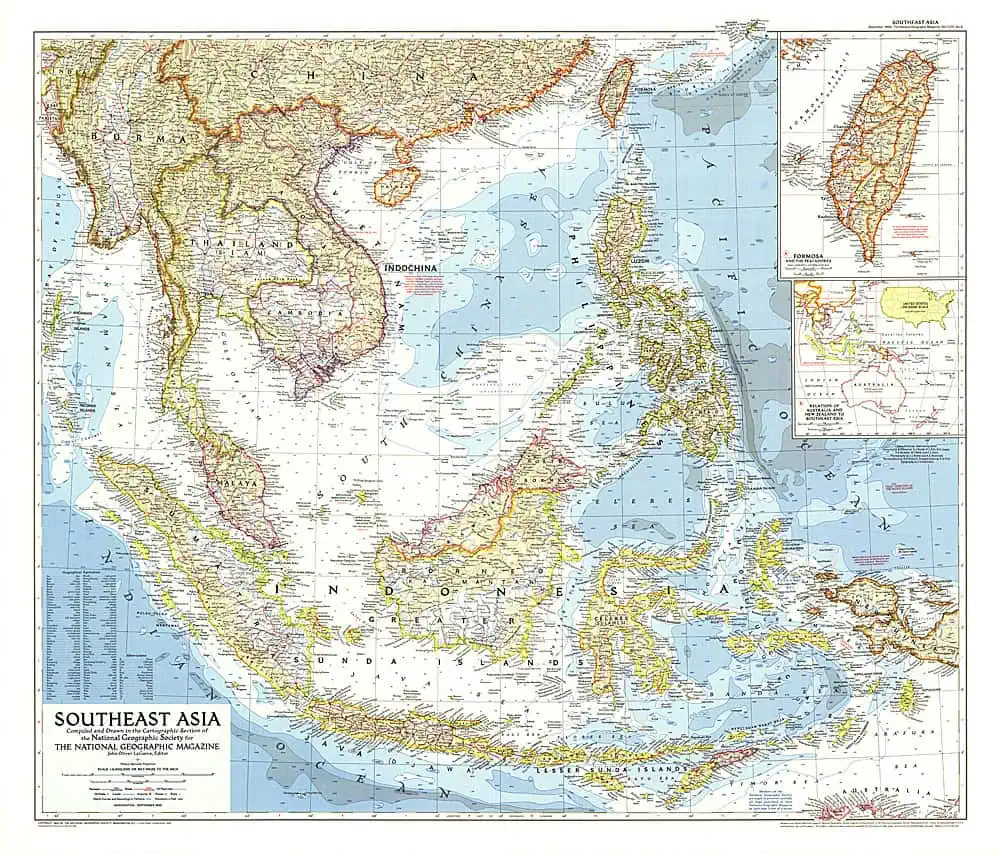 Southeast Asia - Published 1955 by National Geographic