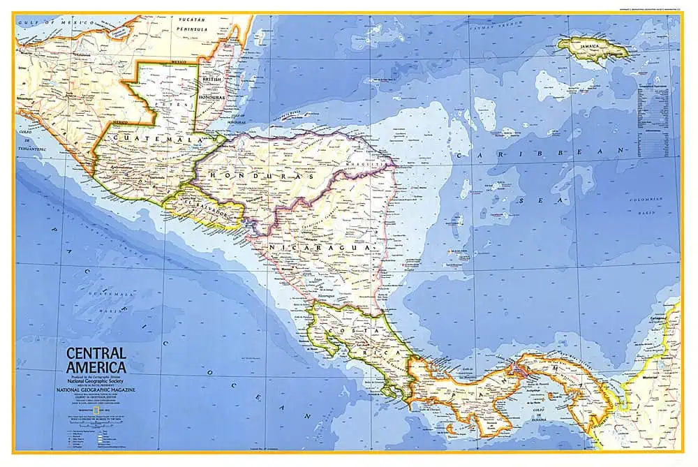 Central America - Published 1973 by National Geographic