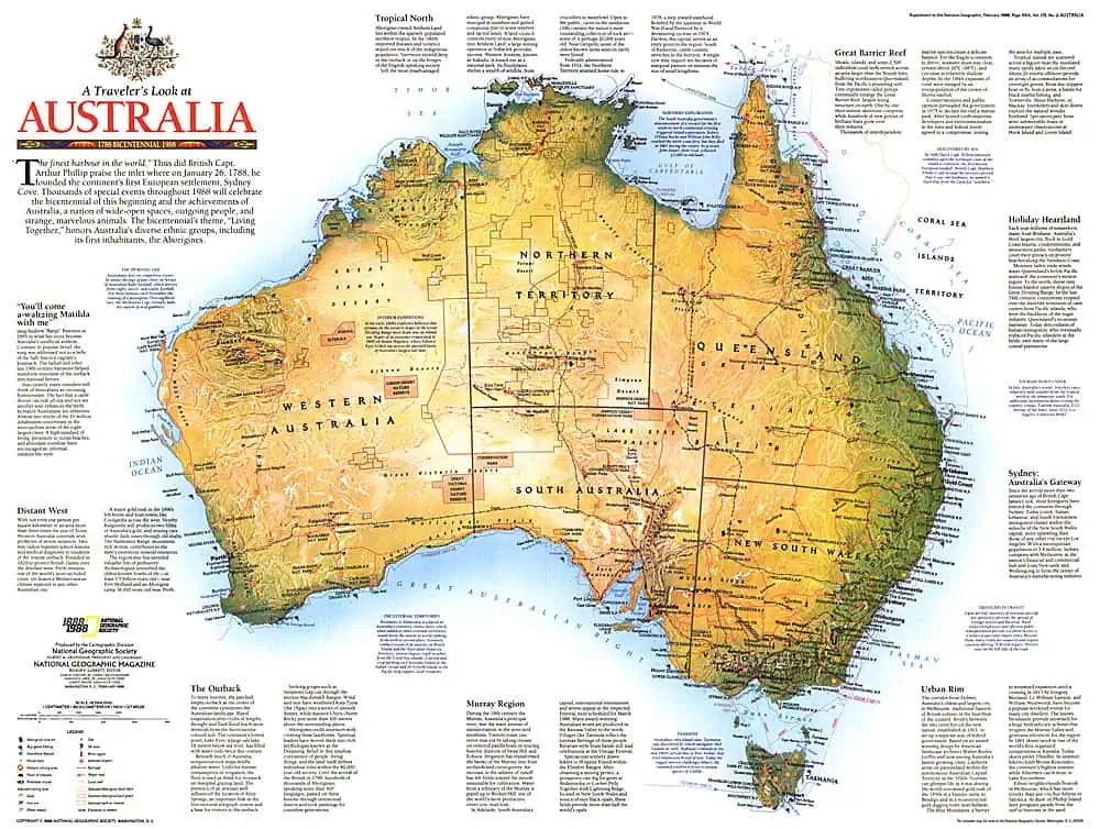 Travelers Look At Australia - Published 1988 by National Geographic