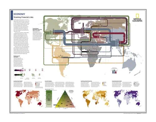 Economy: Straining Financial Links - Atlas of the World, 10th Edition by National Geographic