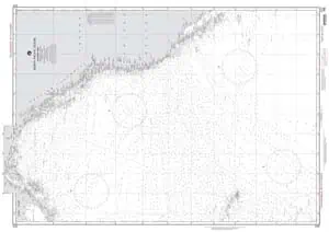 Mapshop nautical chart of Antarctica with detailed navigation routes and geographic features for maritime navigation and exploration.