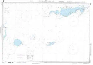 High-quality nautical chart map of the Great Lakes and surrounding regions, ideal for maritime navigation and boating. Perfect for sailors, boaters, and maritime enthusiasts.
