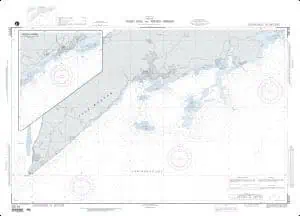 Detailed nautical chart of the North Atlantic Ocean featuring navigational routes, sea depths, and geographic details for maritime navigation and offshore adventure planning.