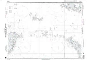 Map shop nautical chart featuring detailed maritime navigation routes and coastal layout, ideal for sailors and maritime professionals.