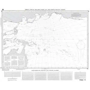 Detailed nautical chart of the North Atlantic Ocean, showcasing maritime navigation routes, depths, and coastal features for accurate marine navigation and charting purposes.