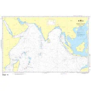 Detailed nautical chart of the Persian Gulf, highlighting maritime navigation routes, coastal features, and water depths for boating, fishing, and maritime navigation enthusiasts.