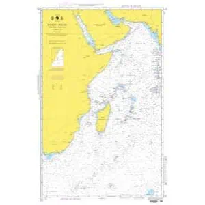 Detailed nautical map of a coastal region showing water depths, navigational hazards, and important landmarks, ideal for maritime navigation and boating.