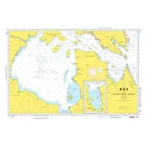 Detailed nautical chart of the Arctic region, showcasing ocean depths, coastlines, and navigational details for maritime navigation and exploration.