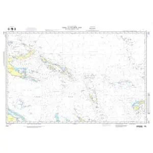 Detailed nautical chart of the Pacific Ocean with islands and maritime routes from The Map Shop.