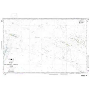 Detailed nautical chart of the Pacific Ocean, showcasing navigational routes, depths, and maritime features from The Map Shop for sailors and maritime professionals.