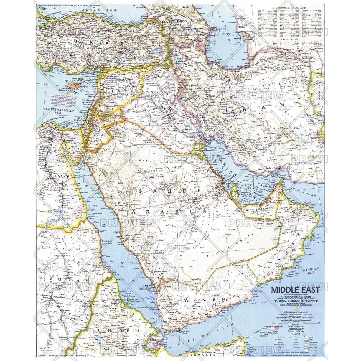 Iran map with Middle East region, detailed political boundaries, countries, cities, and geographical features. High-quality map suitable for travel planning, geographic research, and educational purposes.