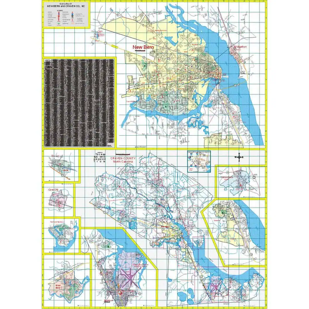 Detailed North Carolina city maps with topographic features and road layouts for travel navigation and geographic reference.