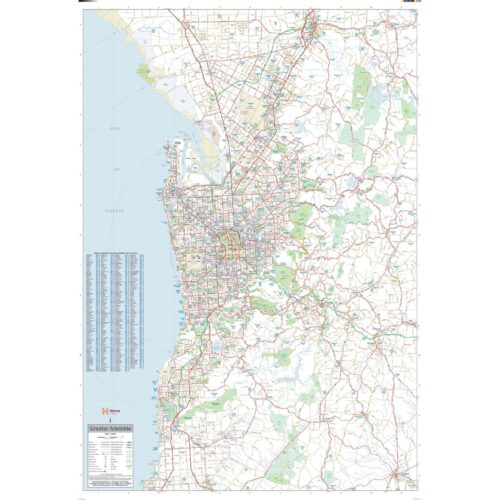 Detailed map of Greater Adelaide with roads, highways, and city landmarks for navigation and travel planning.