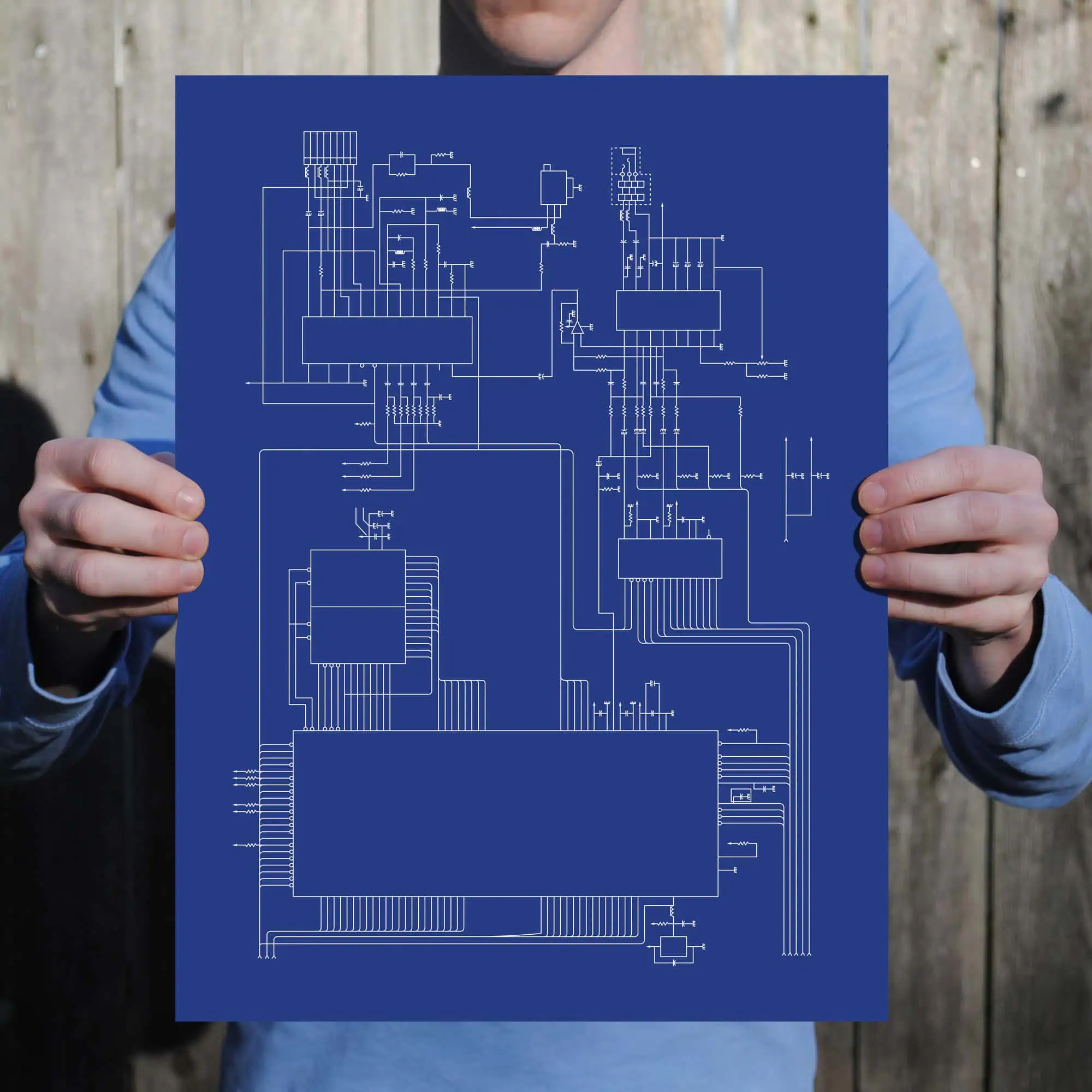 Blueprint of electronic circuitry with detailed wiring diagram for electronics projects and engineering design.