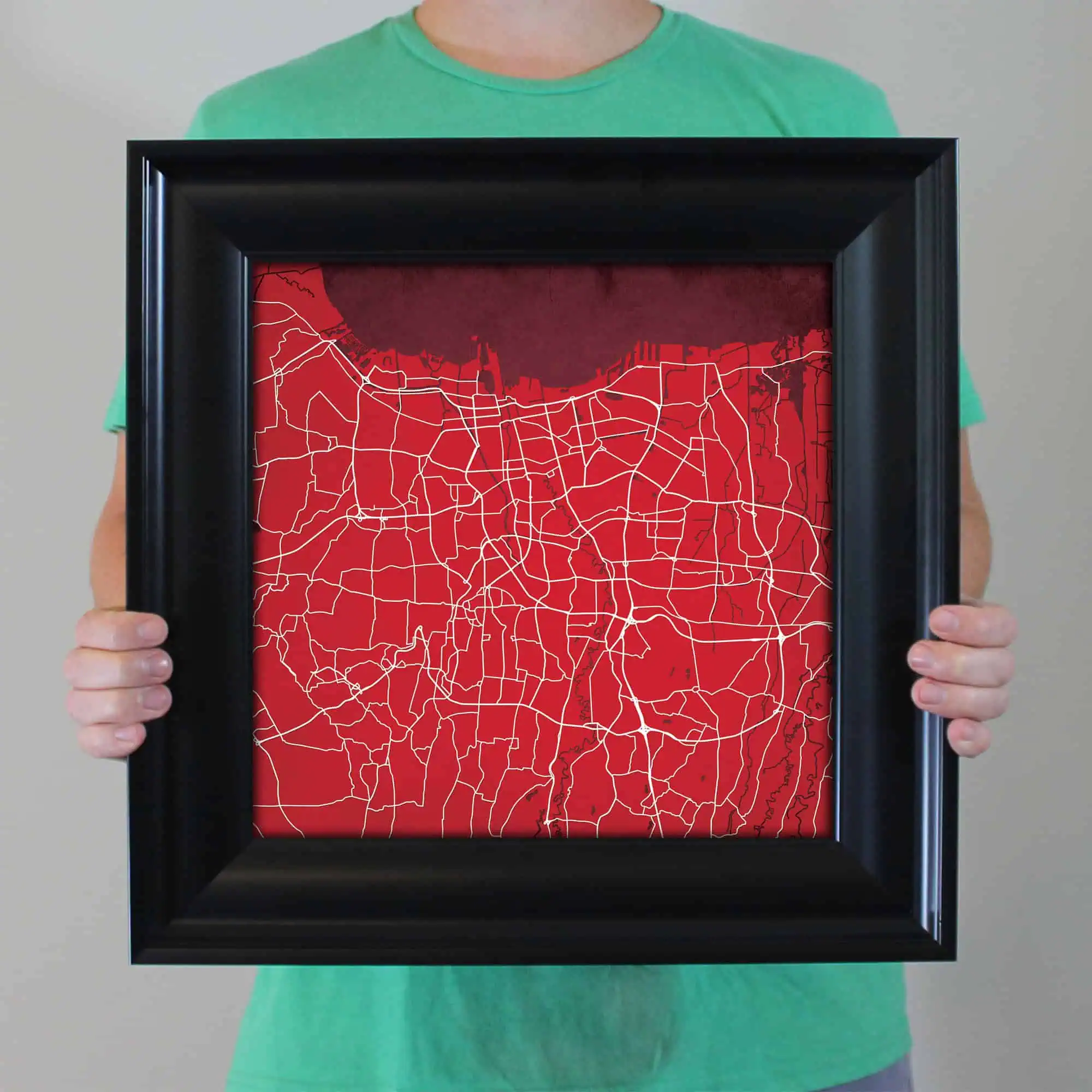Detailed city street map with road networks, highlighting navigation and geographic details, perfect for travel planning and geographic education.