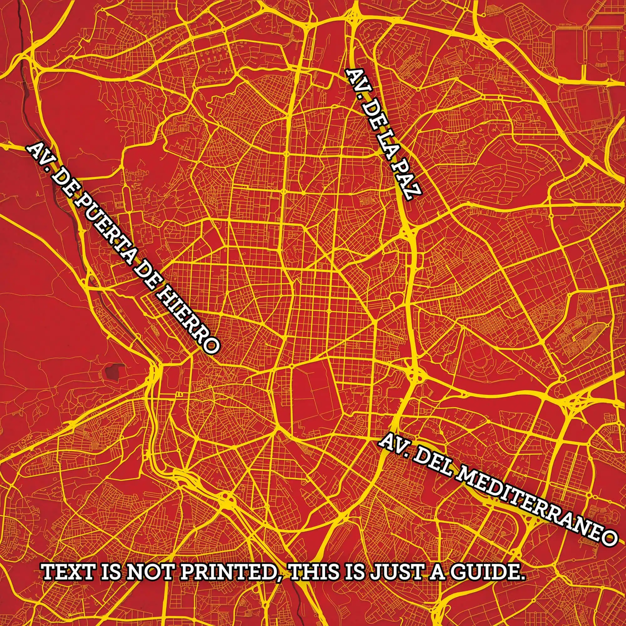 Detailed city street map of downtown with major avenues highlighted, ideal for navigation, travel planning, and geographic reference. The Map Shop offers extensive map collections and cartography expertise.
