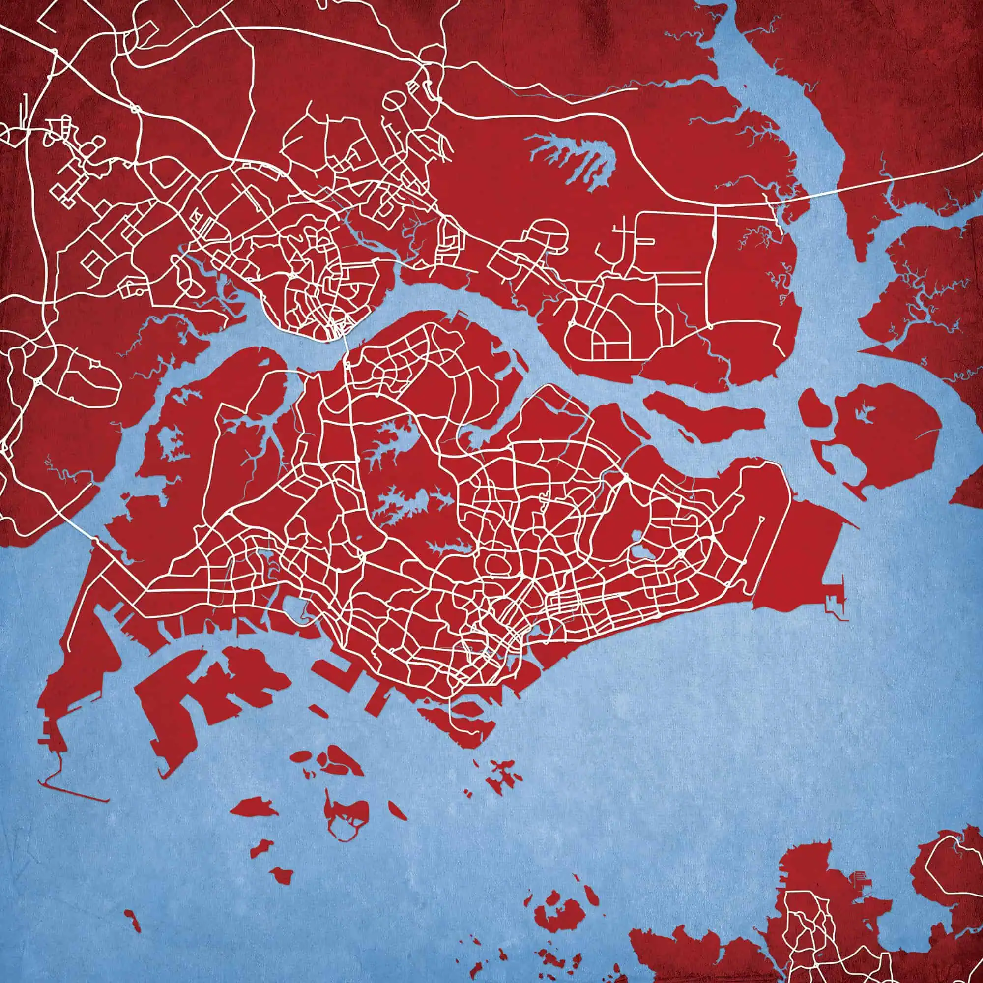 Detailed map of Boston, Massachusetts with street layouts and waterways, ideal for navigation, travel planning, and geographic reference.