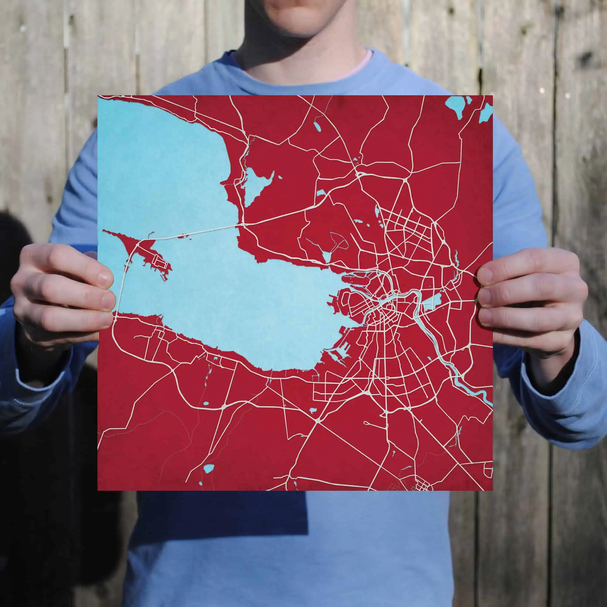 Large city map of Seattle, Washington, with detailed road layout, lakes, and landmarks, perfect for travel planning, navigation, and geographic reference.