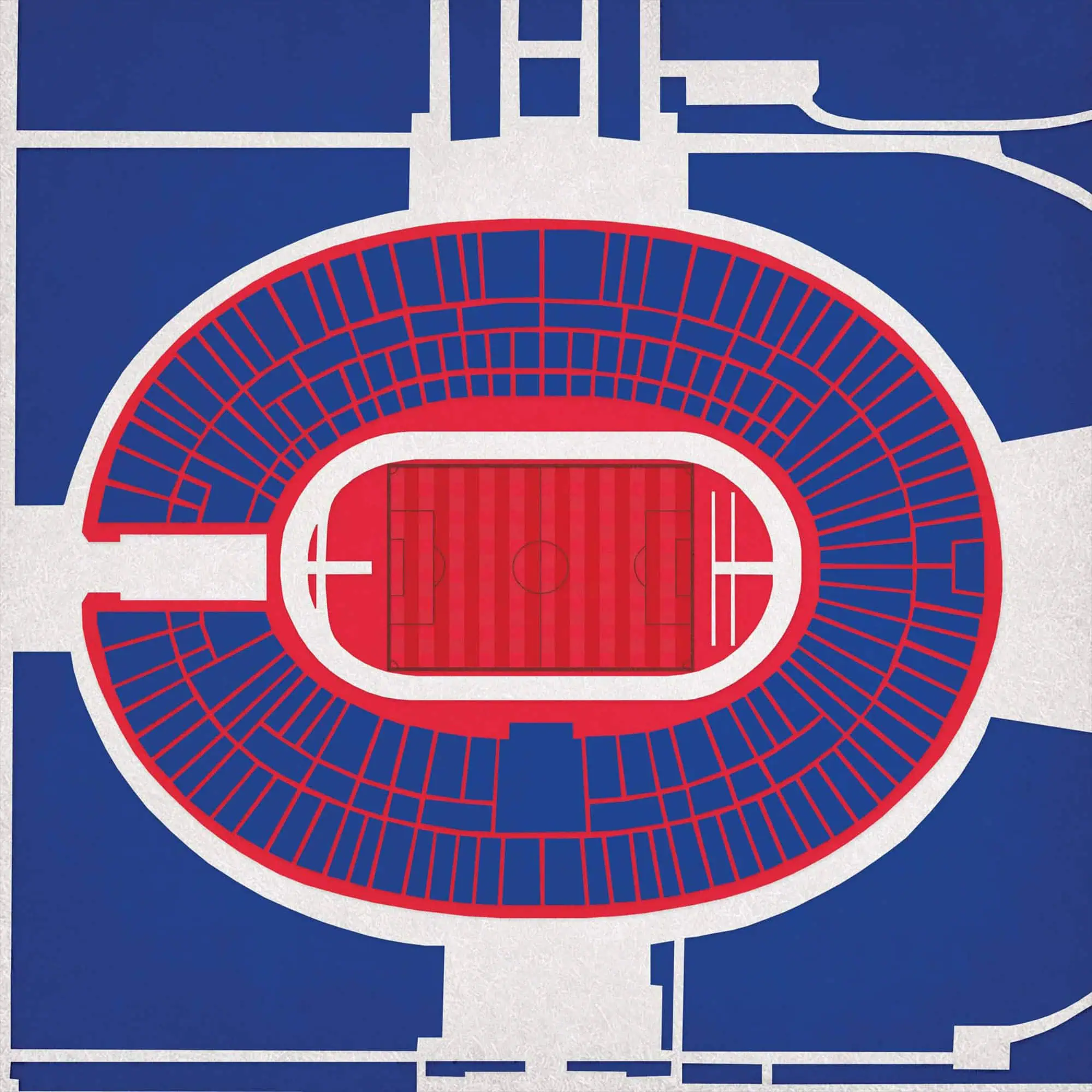 Spartan Stadium sports venue seating chart with detailed sections, featuring a bright red playing field for college football games and a modern, illustrated stadium layout for fans and visitors.