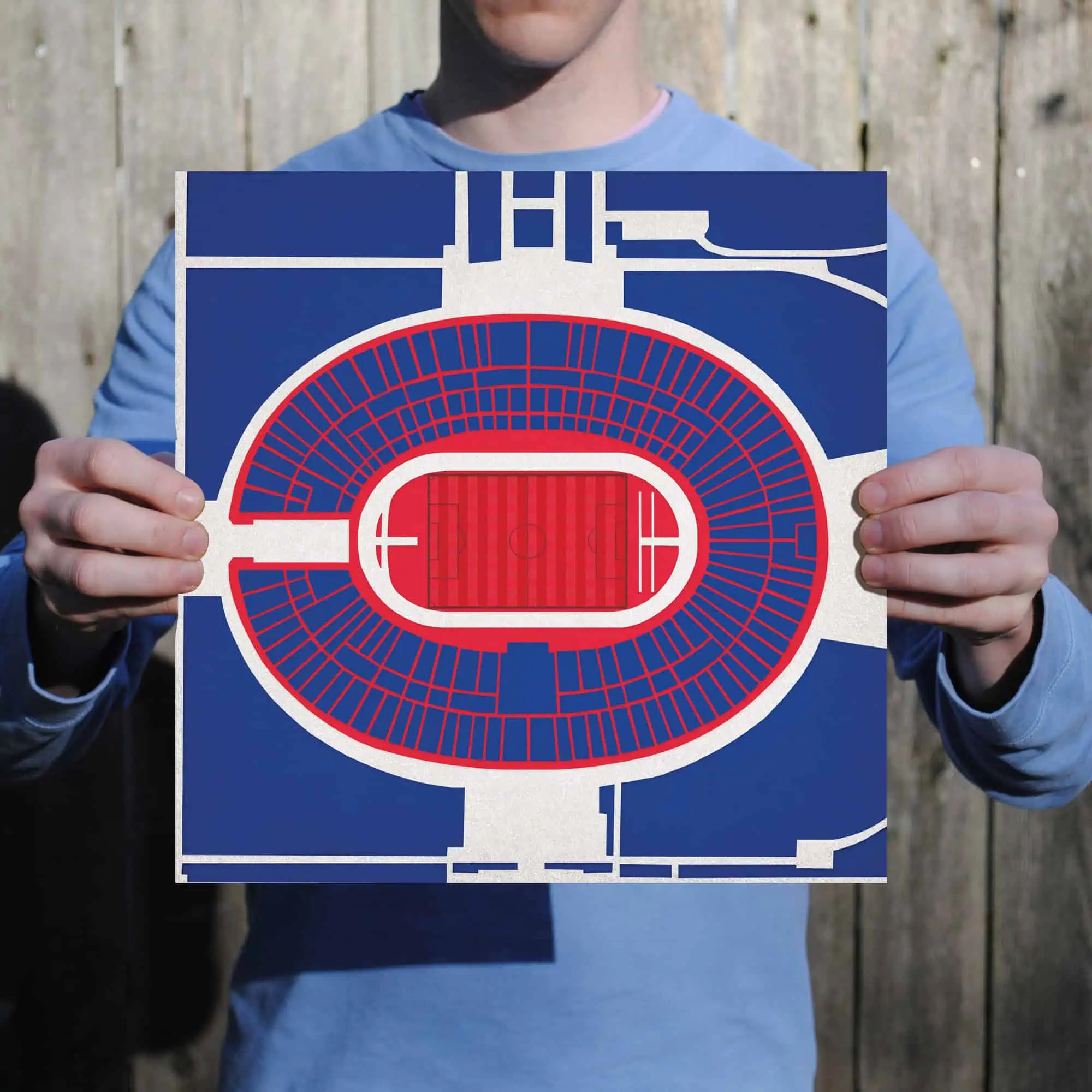 Colorful stadium seating chart map featuring a basketball court, ideal for sports fans and event planning.