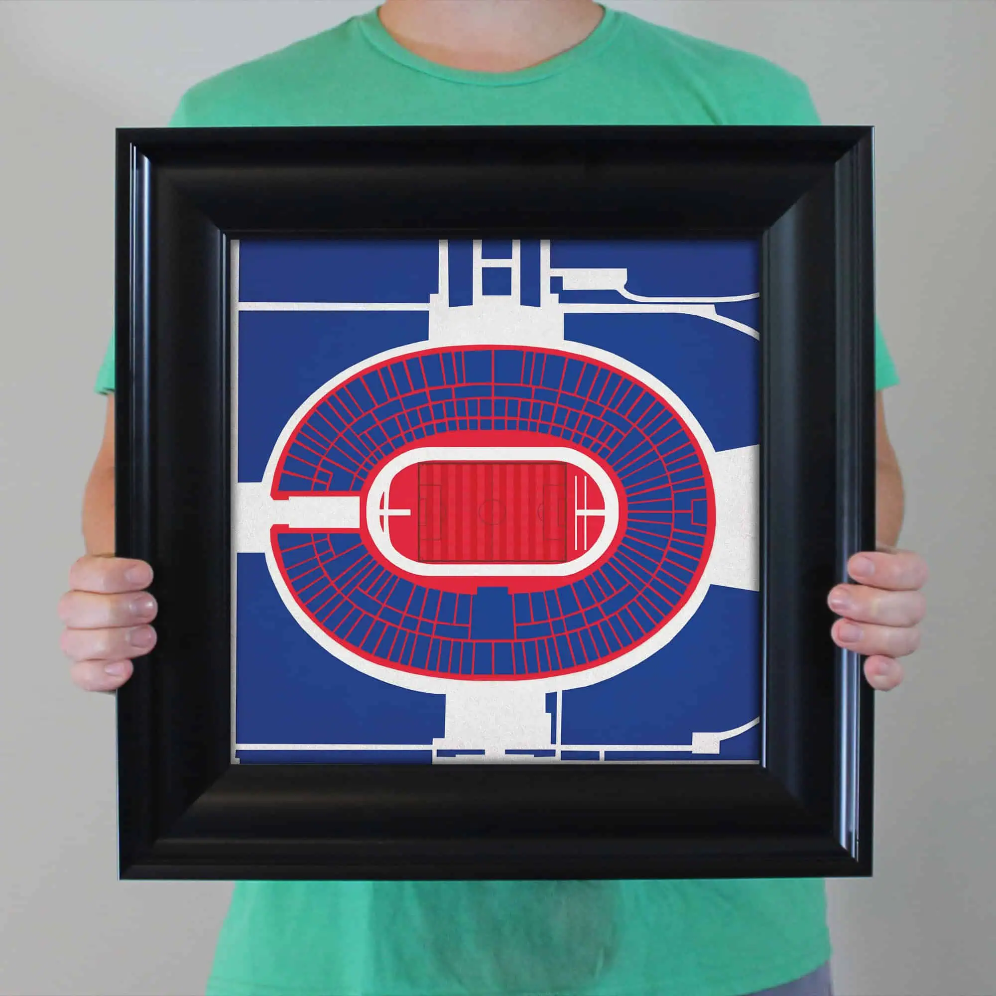Detailed arena map of The Map Shop featuring a colorful seating chart and layout of the basketball court, perfect for sports fans and event organizers.