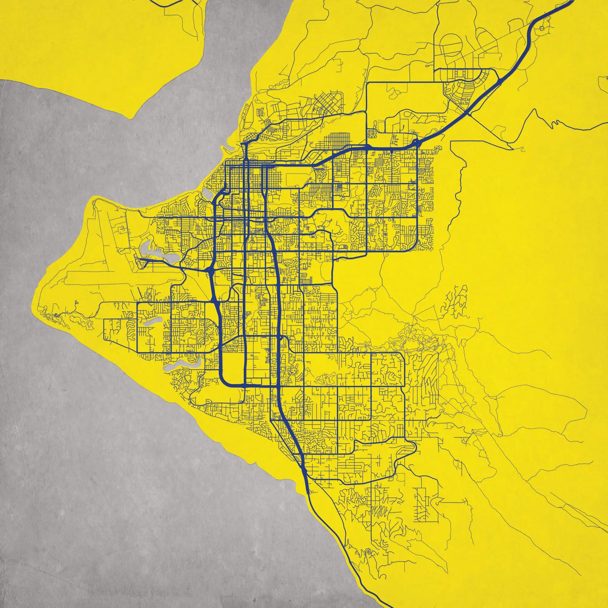 Detailed city map of The Map Shop showing street layouts and geographic features for navigation and travel planning.