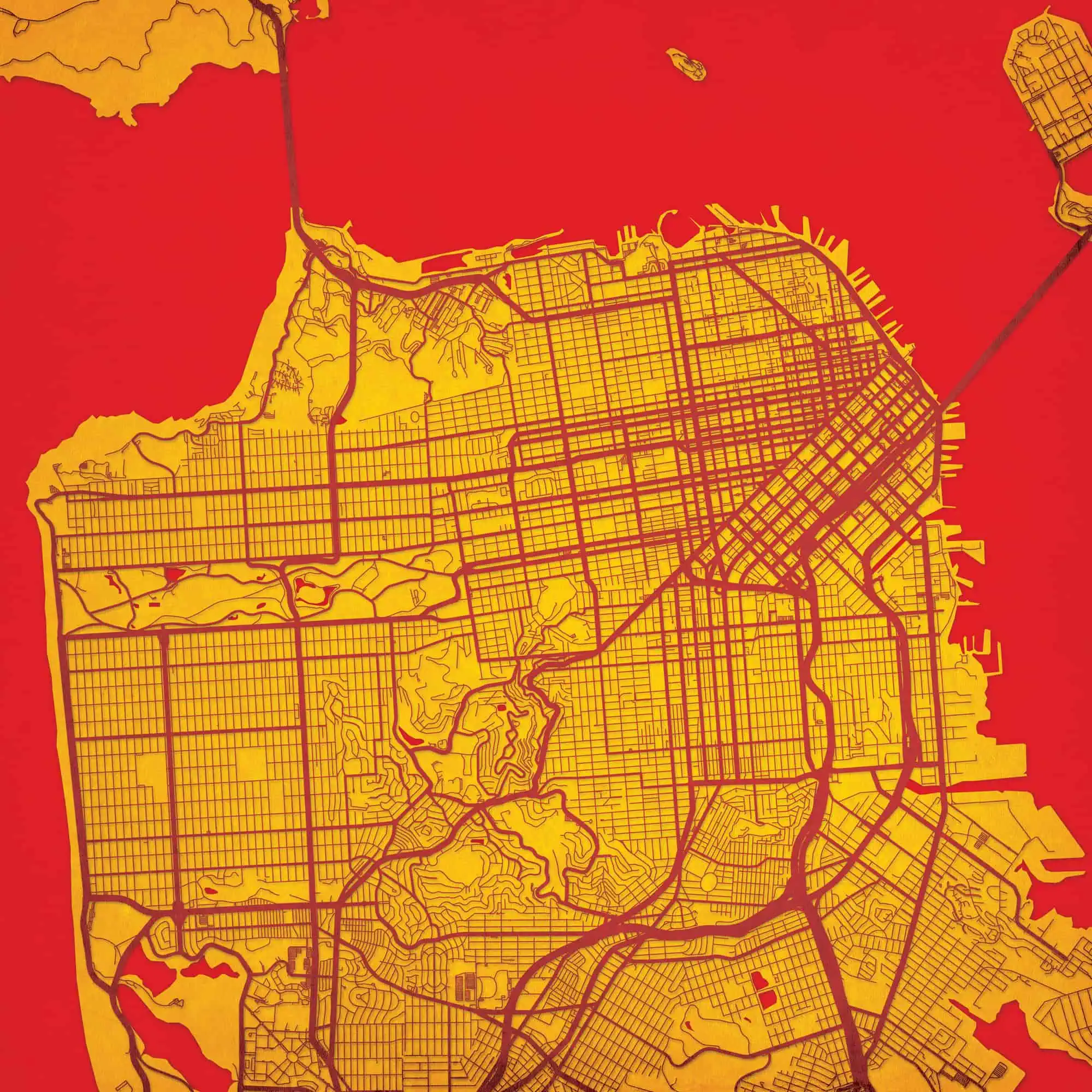 Detailed map of Los Angeles featuring streets, highways, parks, and waterways, ideal for navigation, travel planning, and geographic reference. High-quality cartography from The Map Shop for outdoor enthusiasts and explorers.