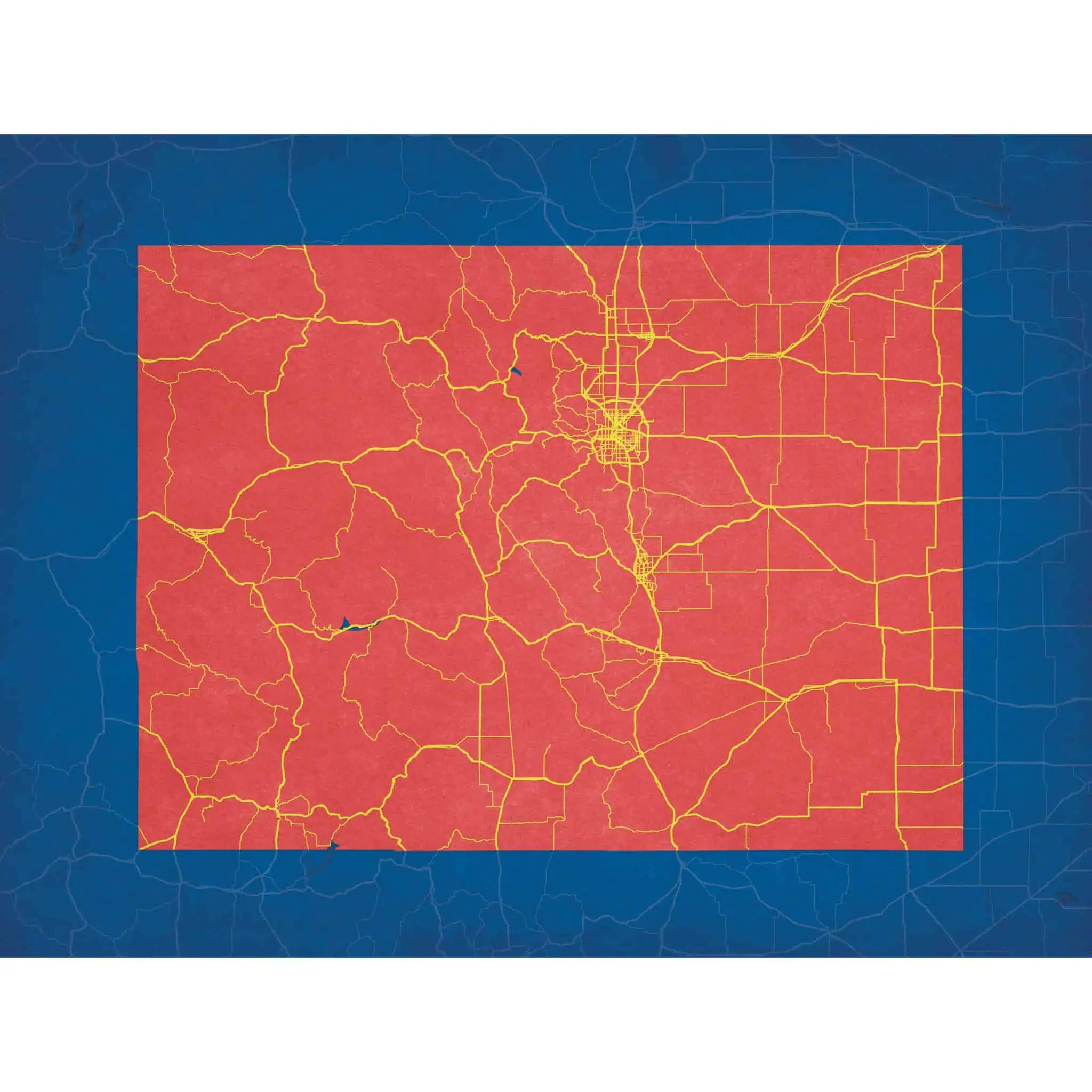 Detailed map of Phoenix, Arizona with city streets, highways, landmarks, and geographic features for travel planning and navigation. Featuring street maps, road networks, and city layout.