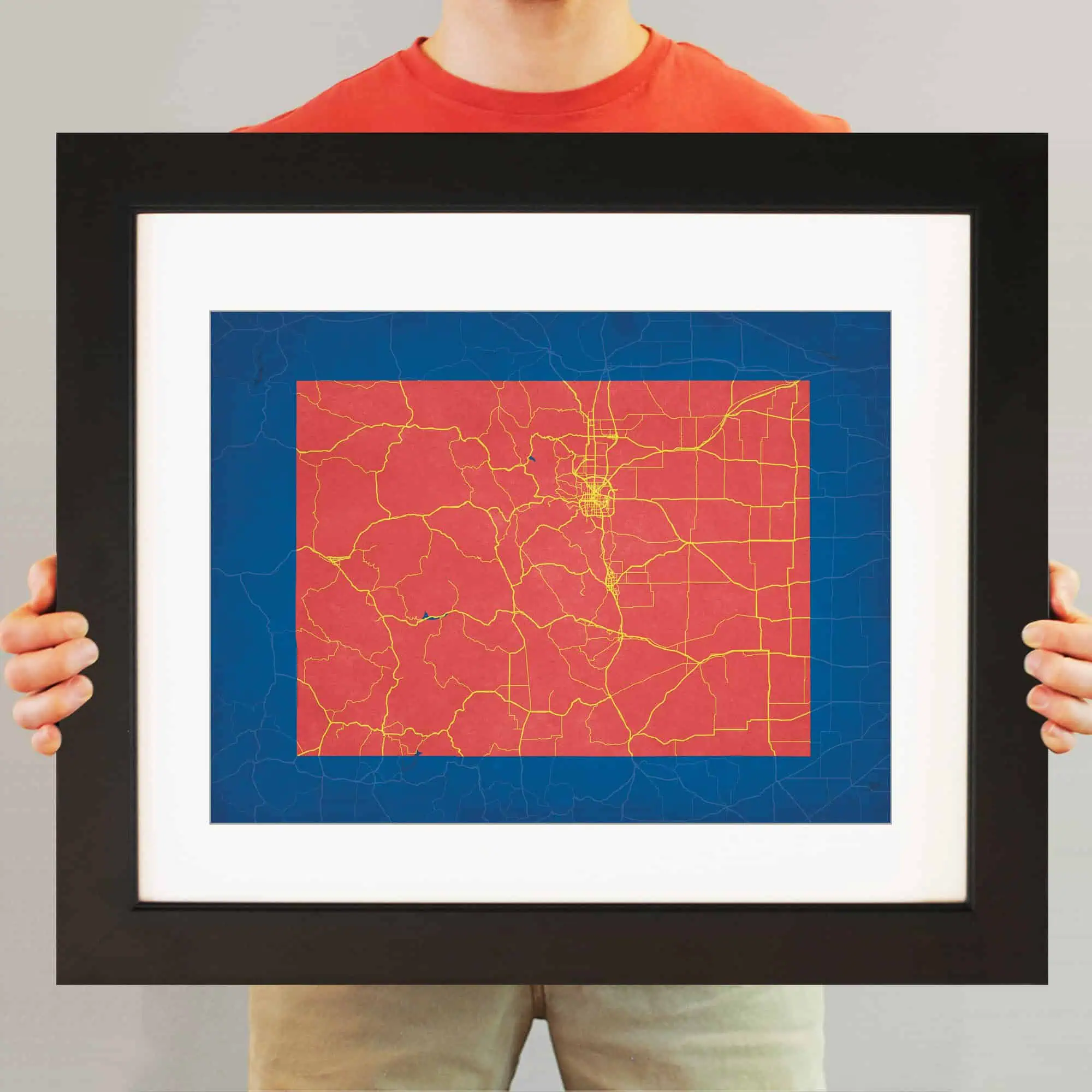 Detailed map of a metropolitan area with street layout and road networks, showcasing urban transportation and city planning. Perfect for navigation, geographic analysis, or cartography enthusiasts.