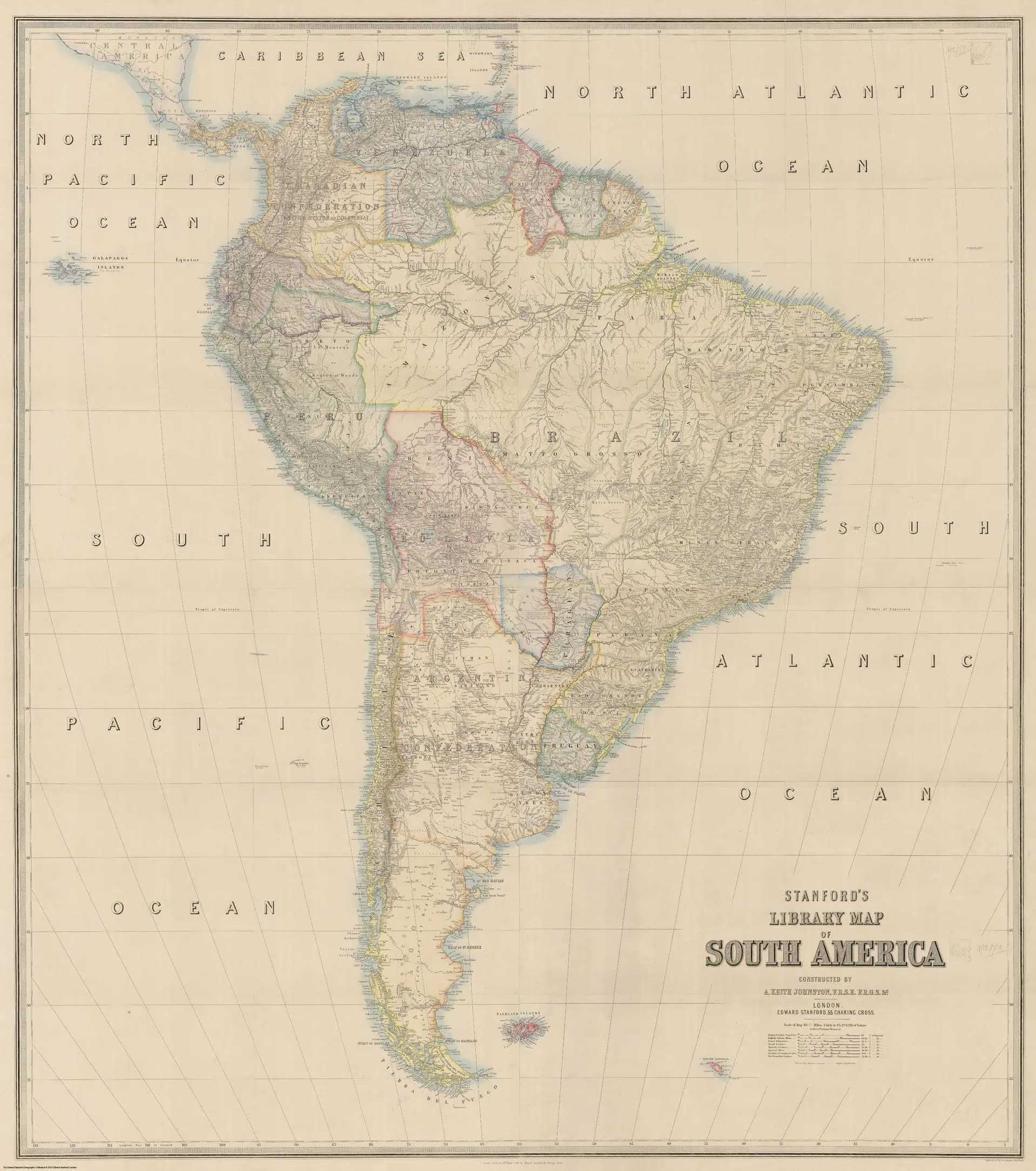 South America vintage map, detailed geographical illustration, historical world map showcasing South American countries, borders, and topography, perfect for educational or travel planning.