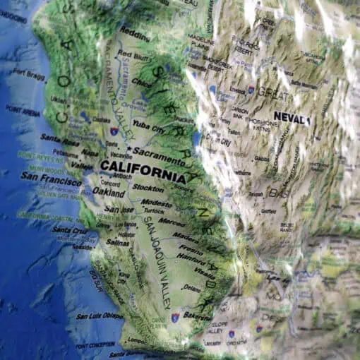 Detailed regional map of California, highlighting major cities, national parks, and geographical features for navigation and travel planning.