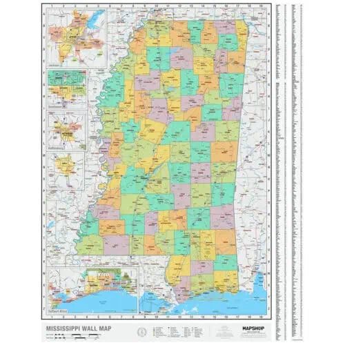Detailed Minnesota wall map featuring multi-color counties, ideal for educational, office, or home use, showcasing county boundaries and geographic features.